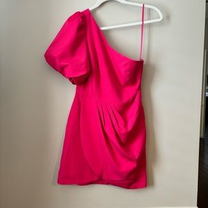 DO+BE Hot Pink One Shoulder mini dress SIZE: SMALL